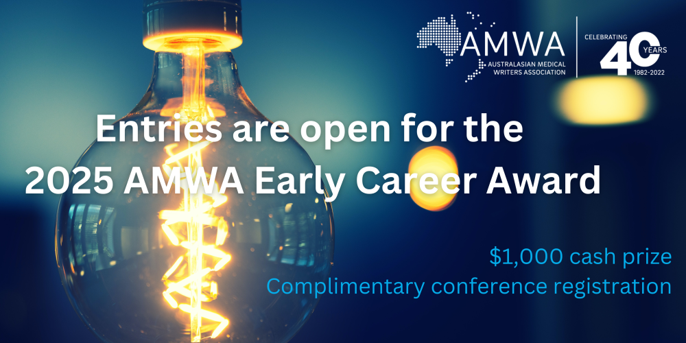 2025 AMWA Early Career Award - Entries Open!