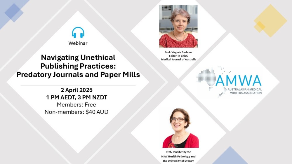 AMWA Webinar - Navigating Unethical Publishing Practices: Predatory Journals and Paper Mills